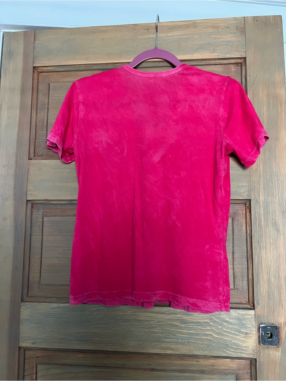 Cotton Citizen Women’s V-Neck Tee - Hot Pink - Picture 3 of 3